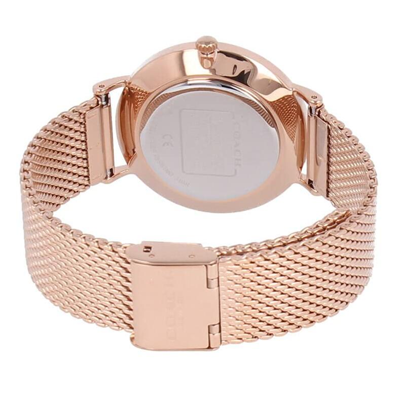 Coach Perry Silver Dial Rose Gold Mesh Bracelet Watch for Women - 14503386 Buy Now By Coach