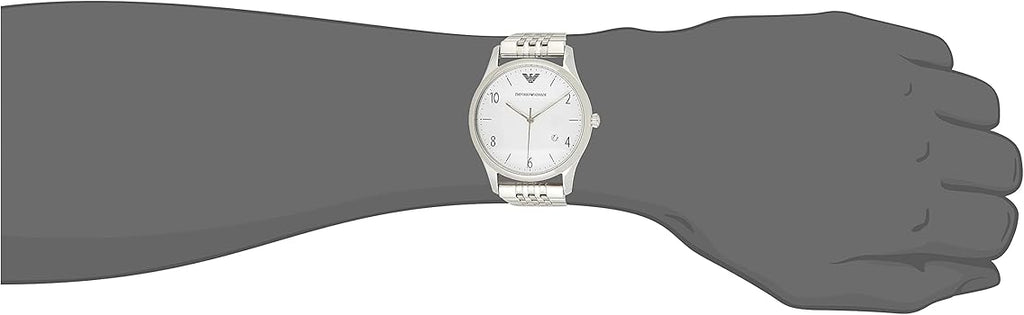 Emporio Armani Classic Silver Dial Silver Steel Strap Watch For Men - AR1867 Buy Now By Emporio Armani