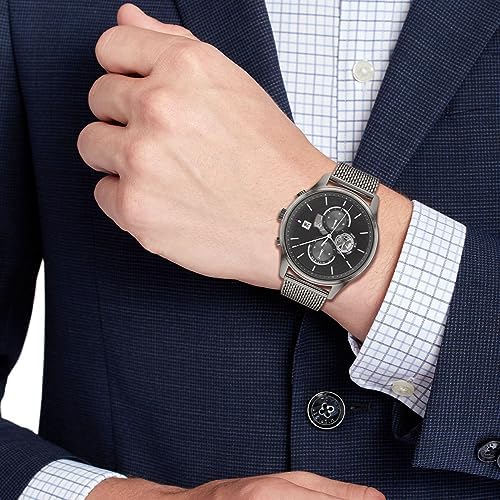 Tommy Hilfiger Weston Chronograph Grey Dial Grey Mesh Bracelet Watch For Men - 1710506 Buy Now By Tommy Hilfiger