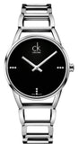 Calvin Klein Stately Black Dial Silver Steel Strap Watch for Women - K3G2312S Buy Now By Calvin Klein