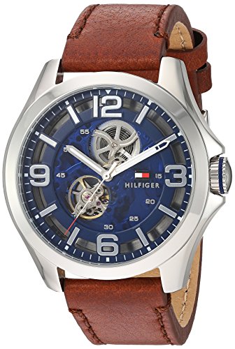 Tommy Hilfiger Bruce Analog Blue Dial Brown Leather Strap Watch for Men - 1791278 Buy Now By Tommy Hilfiger