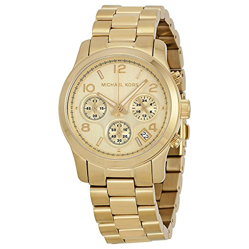Michael Kors Runway Gold Dial Gold Stainless Steel Strap Watch for Women - MK5055 Buy Now By Michael Kors