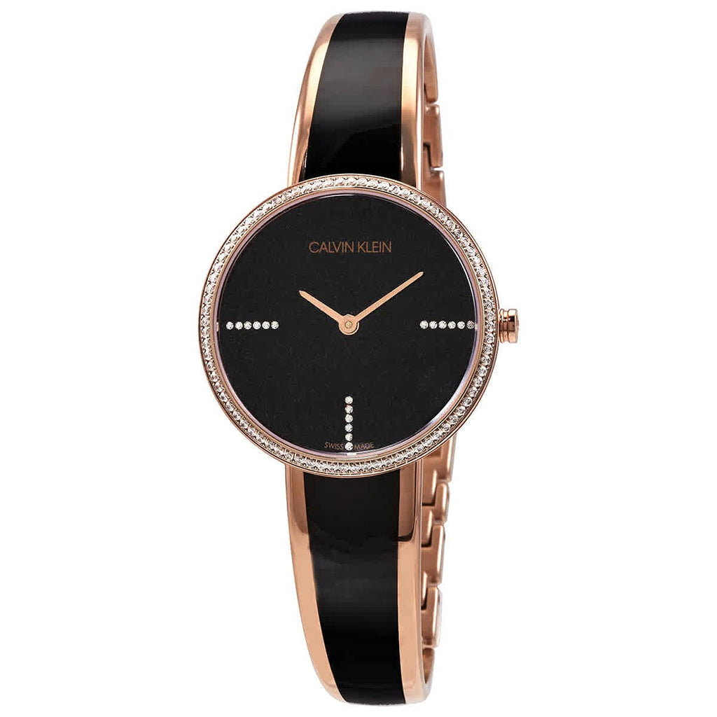 Calvin Klein Seduce Black Dial Two Tone Steel Strap Watch for Women - K4E2NX1S Buy Now By Calvin Klein