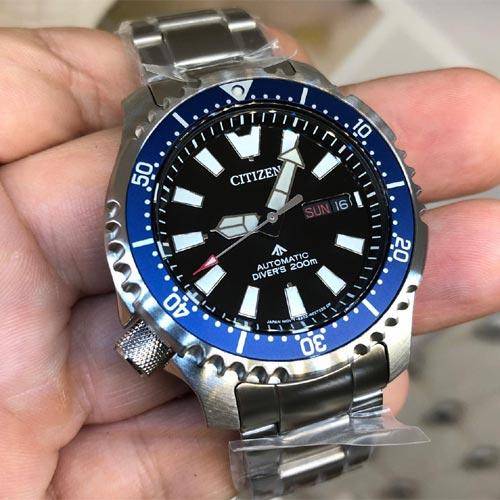 Citizen Promaster Fugu Limited Edition Diver's 200m Automatic Black Dial Silver Steel Strap Watch For Men - NY0098-84E Buy Now By Citizen