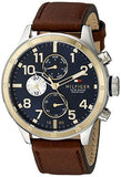 Tommy Hilfiger Sport Multifunction Blue Dial Brown Leather Strap Watch for Men - 1791137 Buy Now By Tommy Hilfiger