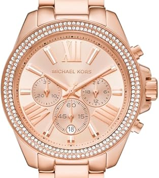 Michael Kors Wren Chronograph Rose Gold Dial Rose Gold Steel Strap Watch for Women - MK7430 Buy Now By Michael Kors