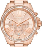 Michael Kors Wren Chronograph Rose Gold Dial Rose Gold Steel Strap Watch for Women - MK7430 Buy Now By Michael Kors