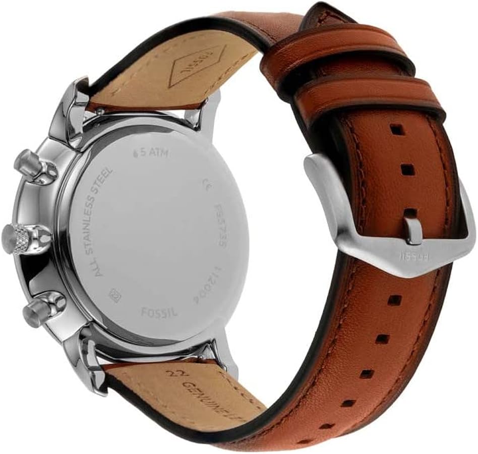 Fossil Neutra Chronograph Green Dial Brown Leather Strap Watch for Men - FS5735 Buy Now By Fossil