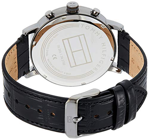 Tommy Hilfiger Evan Black Dial Black Leather Strap Watch for Men - 1710395 Buy Now By Tommy Hilfiger