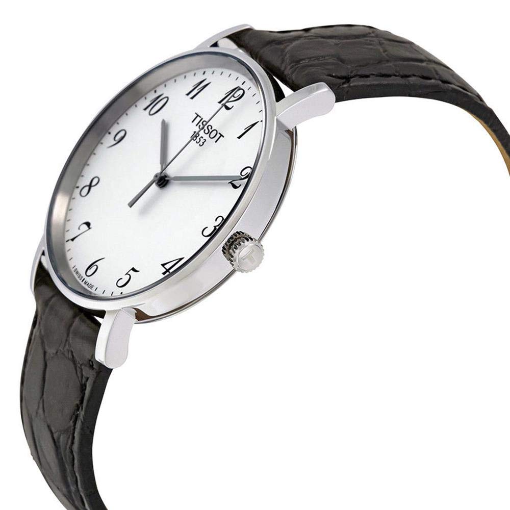Tissot Everytime Desire Medium White Dial Black Leather Strap Watch For Men - T109.410.16.032.00 Buy Now By Tissot