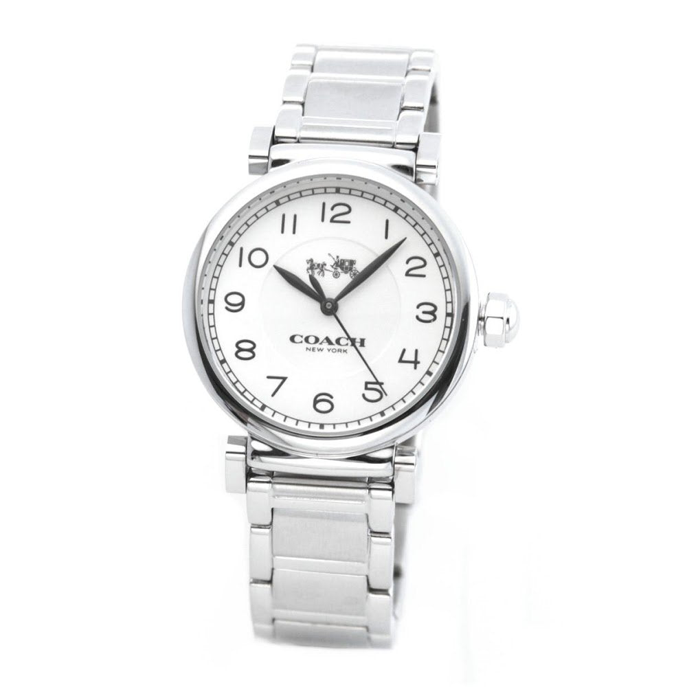 Coach Madison White Dial Silver Steel Strap Watch for Women - 14502394 Buy Now By Coach