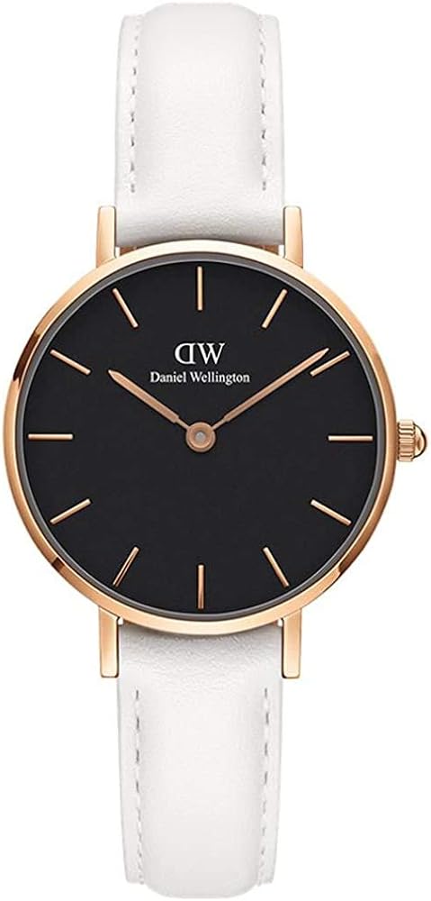 Daniel Wellington Classic Petite Bondi Black Dial White Leather Strap Watch For Women - DW00100285 Buy Now By Daniel Wellington