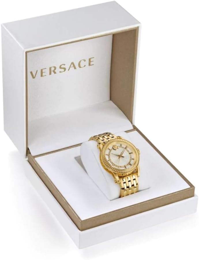 Versace Code Quartz Silver Dial Gold Steel Strap Watch For Men - VEPO00420 Buy Now By Versace
