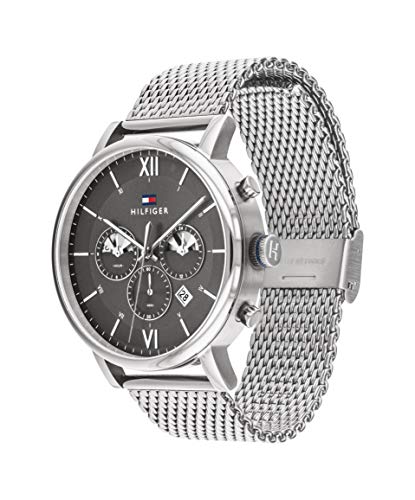 Tommy Hilfiger Evan Grey Dial Silver Mesh Bracelet Watch for Men - 1710396 Buy Now By Tommy Hilfiger