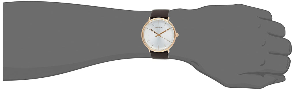 Calvin Klein High Noon Silver Dial Brown Leather Strap Watch for Men - K8M216G6 Buy Now By Calvin Klein
