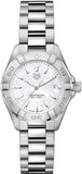 Tag Heuer Aquaracer Quartz Mother of Pearl White Dial Silver Steel Strap Watch for Women - WBD1411.BA0741 Buy Now By Tag Heuer