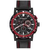 Burberry City Chronograph Black Dial Black Leather Strap Watch for Men - BU9803 Buy Now By Burberry
