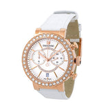 Swarovski Citra Sphere Chrono White Dial White Leather Strap Watch for Women - 5080602 Buy Now By Swarovski