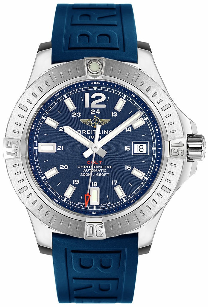 Breitling Colt Automatic 44mm Blue Dial Rubber Strap Mens Watch - A1738811-C906-157S Buy Now By Breitling