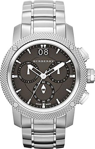 Burberry Utilitarian Chronograph Black Dial Silver Steel Strap Watch For Men - BU9800 Buy Now By Burberry