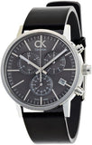 Calvin Klein Post Minimal Chronograph Black Dial Black Leather Strap Watch for Men - K7627107 Buy Now By Calvin Klein