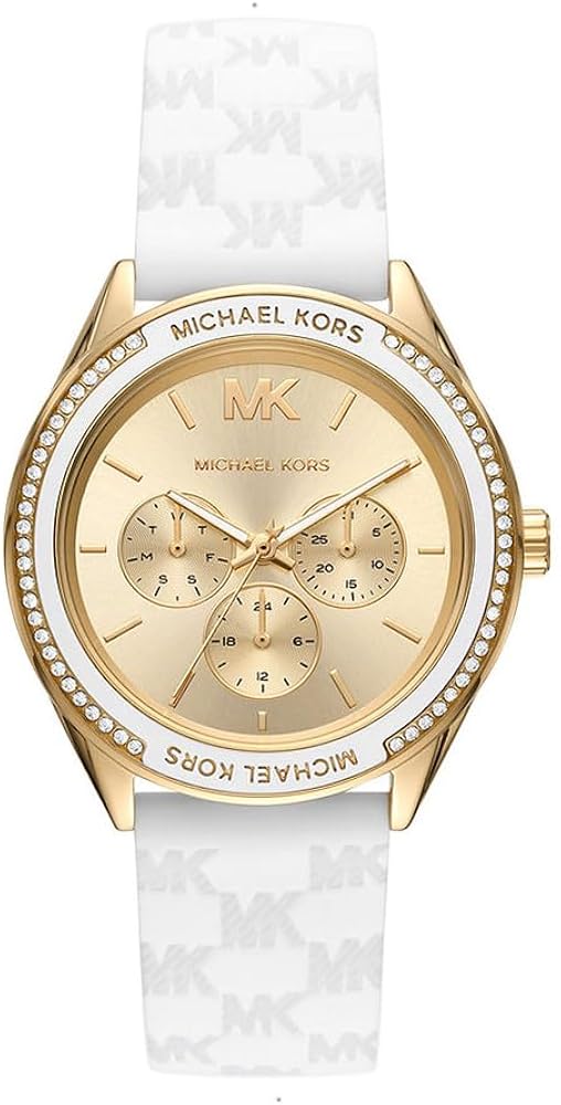 Michael Kors Jessa Quartz Gold Dial White Silicone Strap Watch For Women - MK7267 Buy Now By Michael Kors