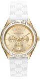 Michael Kors Jessa Quartz Gold Dial White Silicone Strap Watch For Women - MK7267 Buy Now By Michael Kors