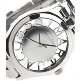 Marc Jacobs Henry Transparent Silver Dial Silver Steel Strap Watch for Women - MBM3205 Buy Now By Marc Jacobs