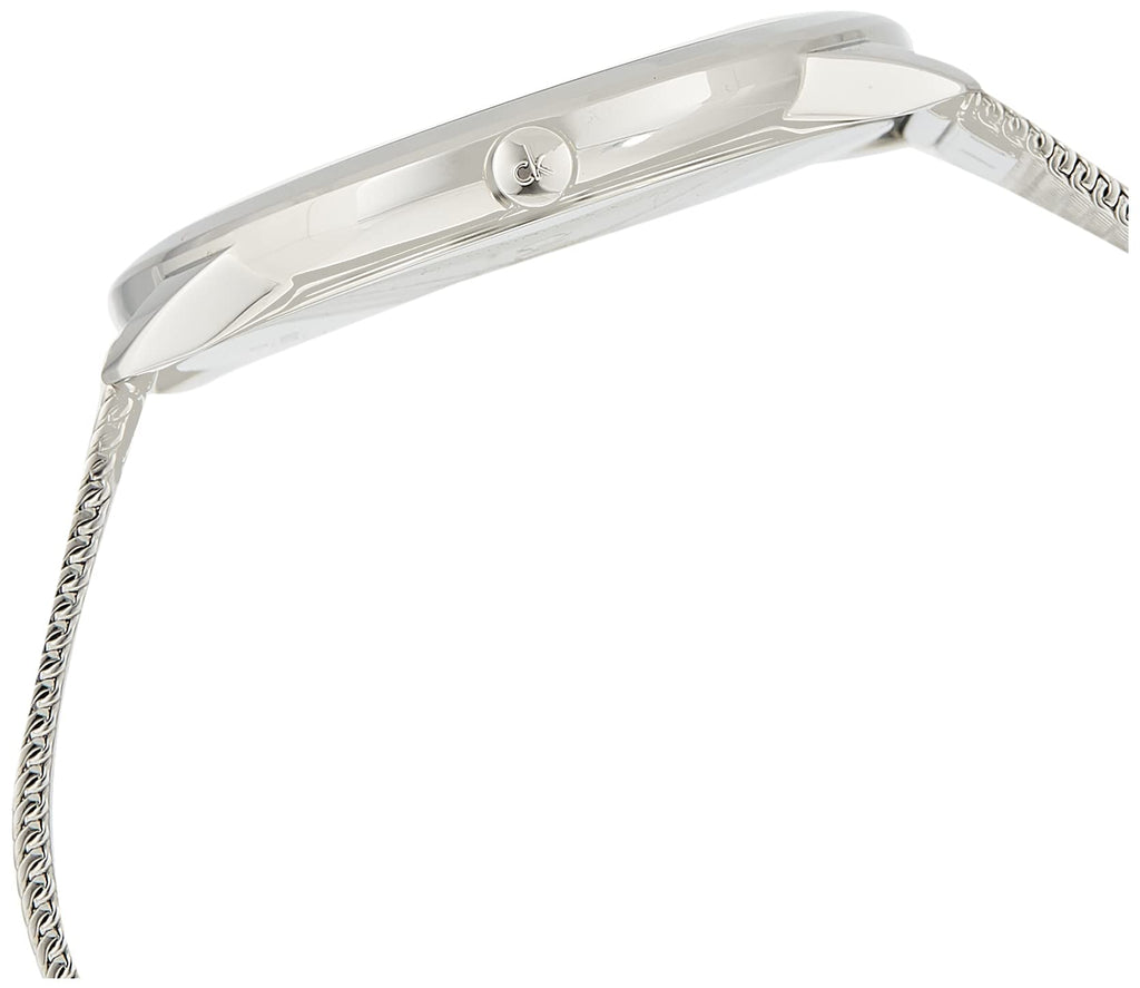 Calvin Klein Minimal Black Dial Silver Mesh Bracelet Watch for Men - K3M21123 Buy Now By Calvin Klein