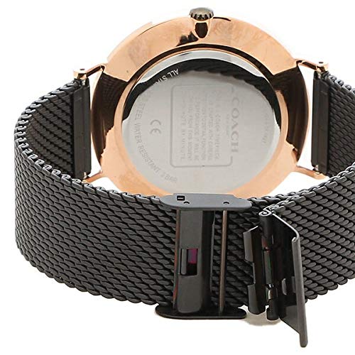 Coach Charles Black Ion Dial Black Mesh Bracelet Watch for Men - 14602470 Buy Now By Coach