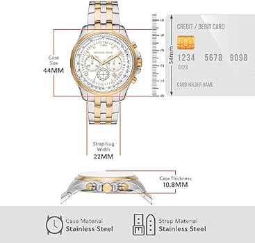 Michael Kors Pilot Multifunction Chronograph White Dial Two Tone Steel Strap Watch for Men - MK9126 Buy Now By Michael Kors