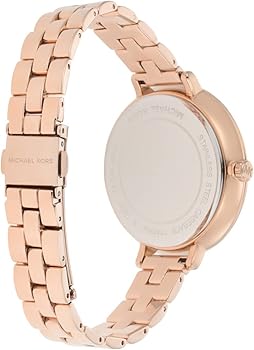 Michael Kors Charley Three-Hand Analog Rose Gold Dial Rose Gold Steel Strap Watch for Women - MK4400 Buy Now By Michael Kors