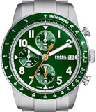 Fossil Sport Tourer Chronograph Green Dial Silver Steel Strap Watch for Men - FS6048 Buy Now By Fossil