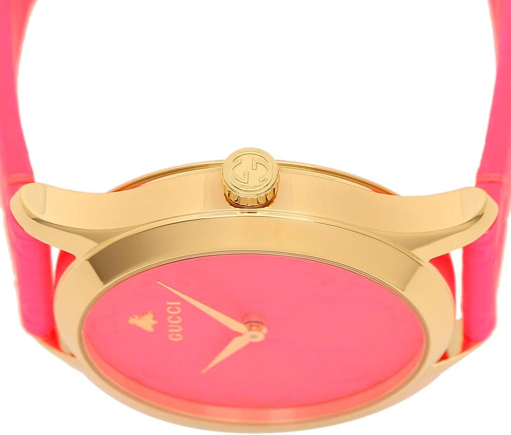 Gucci G Timeless Quartz Pink Dial Pink Leather Strap Watch For Women - YA1264115 Buy Now By Gucci