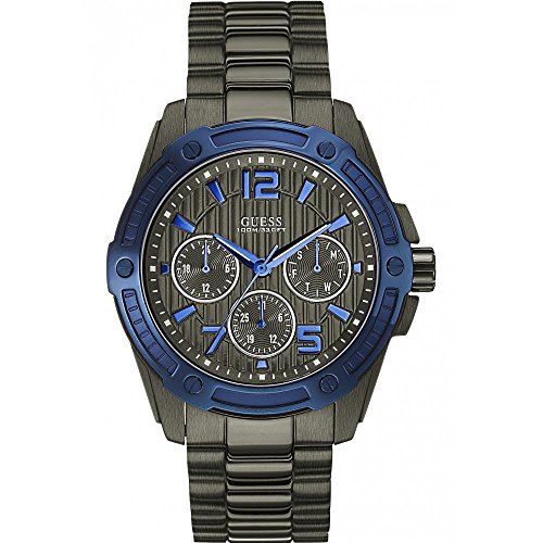 Guess Flagship Multifunction Chronograph Grey Dial Grey Steel Strap Watch for Men - W0601G1 Buy Now By Guess