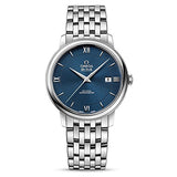 Omega De Ville Prestige Co-Axial Orbis Blue Dial Silver Steel Strap Watch for Men - 424.10.40.20.03.001 Buy Now By Omega