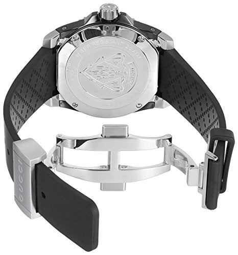 Gucci Dive Quartz Black Dial Black Rubber Strap Watch For Men - YA136303 Buy Now By Gucci
