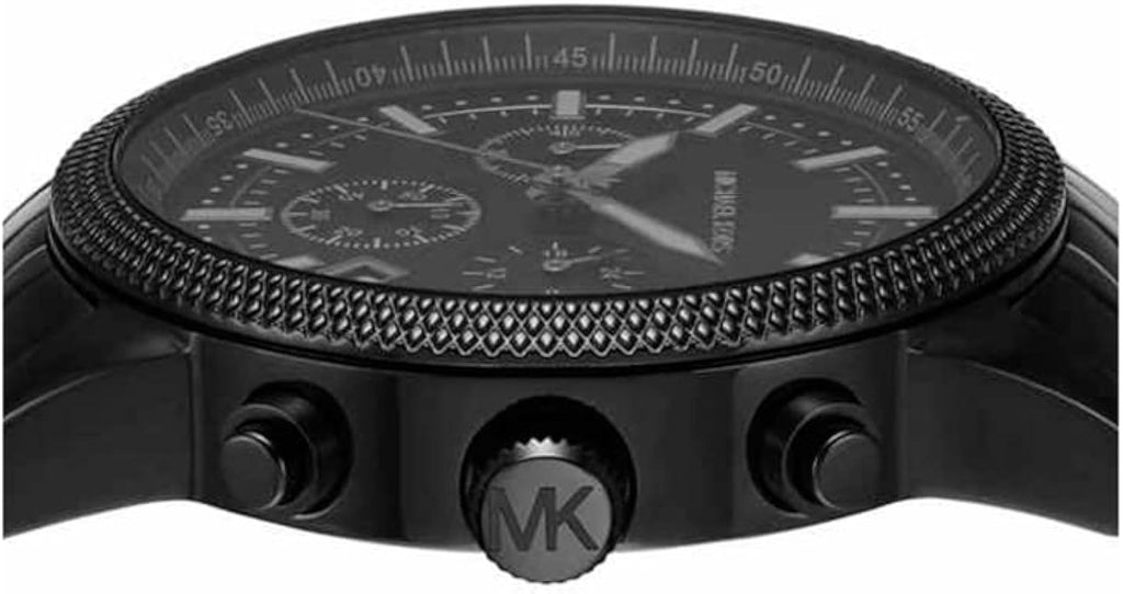 Michael Kors Hutton Chronograph Black Dial Black Steel Strap Watch For Men - MK9089 Buy Now By Michael Kors