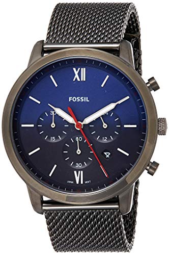 Fossil Neutra Chronograph Blue Dial Silver Mesh Bracelet Watch for Men - FS5383 Buy Now By Fossil