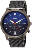 Fossil Neutra Chronograph Blue Dial Silver Mesh Bracelet Watch for Men - FS5383 Buy Now By Fossil
