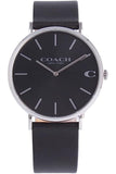 Coach Charles Grey Dial Black Leather Strap Watch for Men - 14602150 Buy Now By Coach