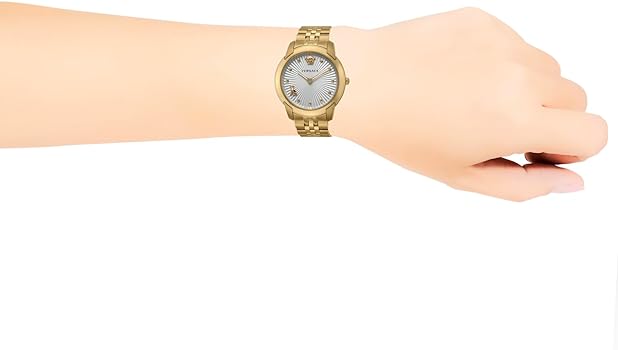 Versace Audrey Quartz Grey Dial Gold Steel Strap Watch for Women - VELR00719 Buy Now By Versace
