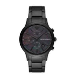 Emporio Armani Renato Chronograph Mother of Pearl Black Dial Black Steel Strap Watch For Men - AR11275 Buy Now By Emporio Armani