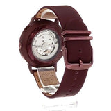 Fossil Vintage Muse Automatic Skeleton Maroon Dial Maroon Leather Strap Watch for Women - ME3137 Buy Now By Fossil