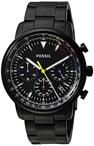 Fossil Goodwin Chronograph Black Dial Black Steel Strap Watch for Men - FS5413 Buy Now By Fossil