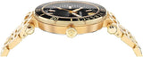 Versace Greca Sport Quartz Black Dial Gold Steel Strap Watch for Men - VEZ300721 Buy Now By Versace