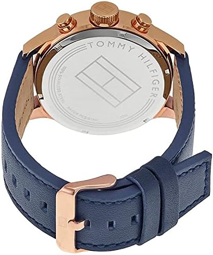 Tommy Hilfiger Trent Quartz White Dial Blue Leather Strap Watch for Men - 1791139 Buy Now By Tommy Hilfiger