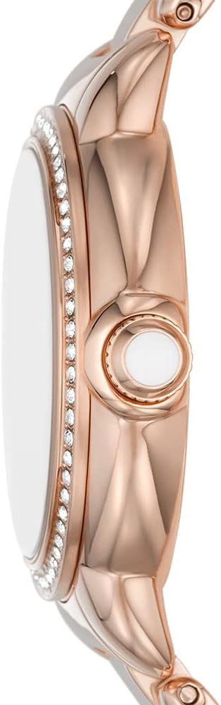 Emporio Armani Aira Three Hand Mother of Pearl Dial Rose Gold Steel Strap Watch For Women - AR11523 Buy Now By Emporio Armani
