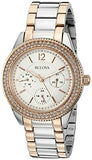 Bulova Crystal Collection Silver Dial Two Tone Steel Strap Watch for Women - 98N100 Buy Now By Bulova
