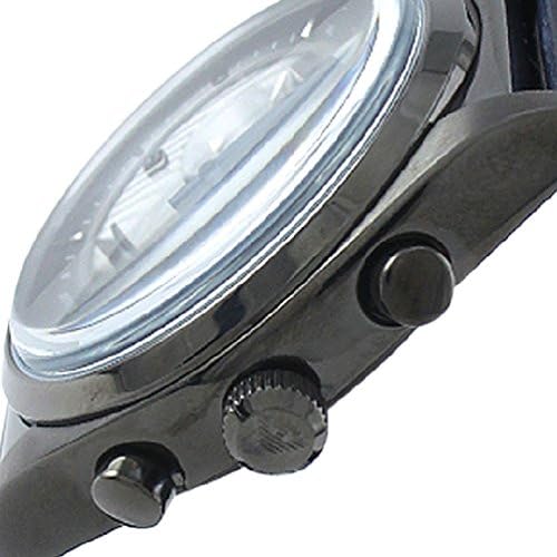 Emporio Armani Sportivo Chronograph Blue Dial Blue Leather Strap Watch For Men - AR6126 Buy Now By Emporio Armani